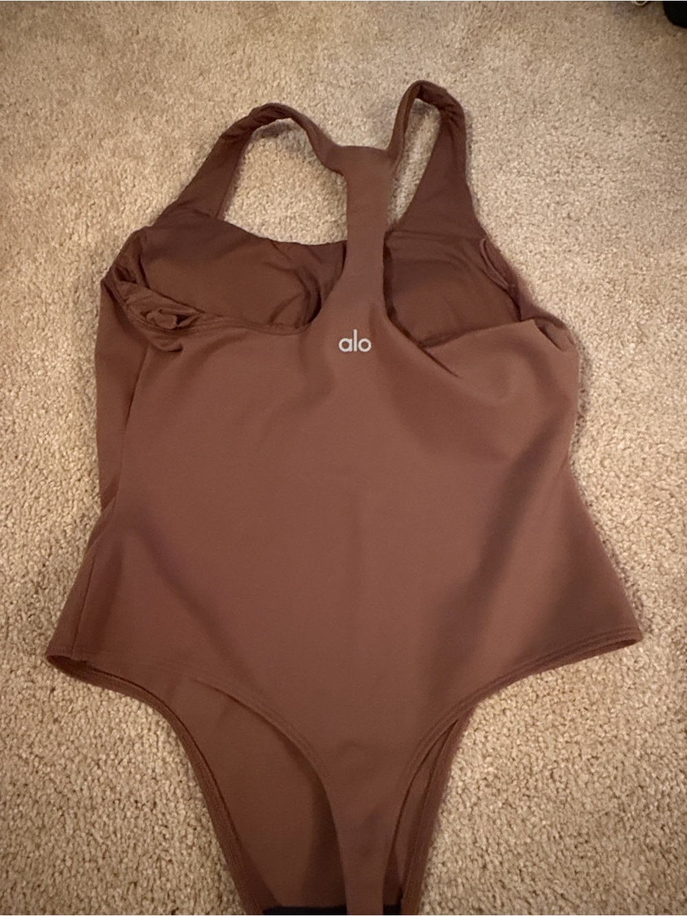 Sleek Brown One-Piece Bodysuit - Picture 5 of 6